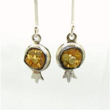 Load image into Gallery viewer, Hadar Designers NEW Raw Diamond 24k Gold 925 Silver Pomegranate Earrings (AS