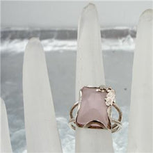 Load image into Gallery viewer, Hadar Designers Rose Quartz Ring size 6, 6.5 Charming 925 Sterling Silver (sp) Y