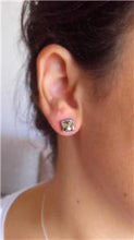 Load image into Gallery viewer, Hadar Designers 24k Gold Sterling Silver Raw Diamond Stud Earrings Handmade(AS)y