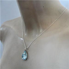 Load image into Gallery viewer, Hadar Designers Sterling Silver Roman Glass Drop Necklace Pendant Handmade (AS)y