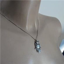 Load image into Gallery viewer, Hadar Designers Handmade Silver Hamsa Star of David Bird Roman Glass Pendant (as