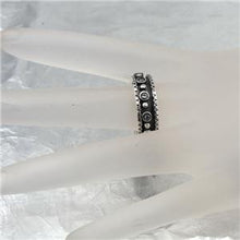 Load image into Gallery viewer, Hadar Designers Handmade Swivel 925 Silver White Zircon Ring size 8 (SN) SALE