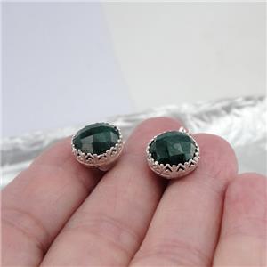 Hadar Designers Drop Dangle Sterling Silver Filigree Emerald Earrings (I e594s