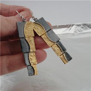 Hadar Designers Handmade yellow Gold Plated 925 Sterling Silver Collar Pendant (
