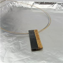 Load image into Gallery viewer, Hadar Designers Handmade yellow Gold Plated 925 Sterling Silver Collar Pendant (