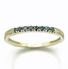 Load image into Gallery viewer, Hadar Designers  Delicate 925 Silver Blue Diamond Ring 6,7,8,9 Handmade (I R819s