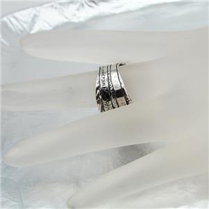 Hadar Designers 925 Sterling Silver Cross Pearl Ring size 7.5,8 Handmade () SALE