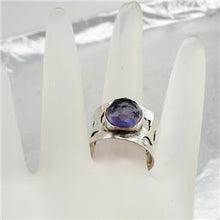 Load image into Gallery viewer, Hadar Designers Lavender Amethyst CZ Ring 6.5,7 Handmade 925 Sterling Silver (hY