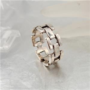 Hadar Designers Men Modern Art 925 Sterling Silver Ring size 10.5,11 () Last