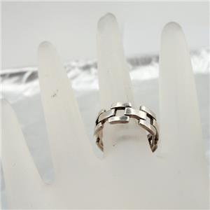 Hadar Designers Men Modern Art 925 Sterling Silver Ring size 10.5,11 () Last