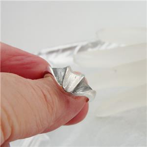 Hadar Designers Handmade Modern Art 925 Sterling Silver Ring 7.5,8,8.5 (H) LAST