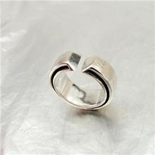 Load image into Gallery viewer, Hadar Designers Handmade Modern Art Sterling Silver Ring size 5.5 and 6 (H)LAST