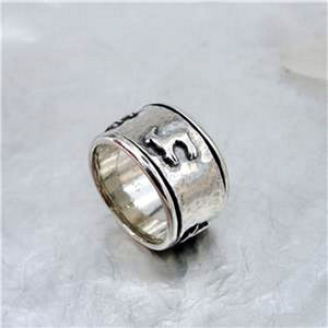 Hadar Designers Handmade Swivel Capricorn 925 Sterling Silver Ring sz 6 (H) LAST