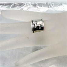 Load image into Gallery viewer, Hadar Designers Handmade Swivel Capricorn 925 Sterling Silver Ring sz 6 (H) LAST