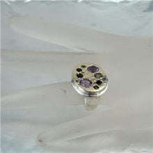 Load image into Gallery viewer, Hadar Designers Handmade 9k yellow Gold Silver Tourmaline Ring 7,8,9,10 (I r389