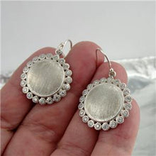 Load image into Gallery viewer, Hadar Designers Handmade Brush 925 Silver Zircon Pendant Earrings Set () SALE