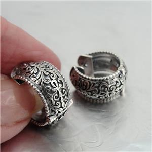 Hadar Designers Sterling Silver Small Huggie Hoop Earrings NEW Handmade (ms) Y