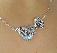 Load image into Gallery viewer, Hadar Designer Antique Roman Glass Heart Necklace Handmade 925 Silver (as 505911
