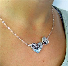 Load image into Gallery viewer, Hadar Designer Antique Roman Glass Heart Necklace Handmade 925 Silver (as 505911