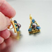 Load image into Gallery viewer, Hadar Designers NEW Handmade High Fashion 24k Yellow Gold Pl Pearl Earrings (as)