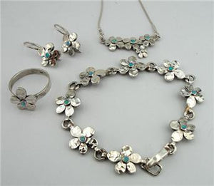 Hadar Designers Handmade 925 Sterling Silver Blue Opal Necklace Pendant (s)