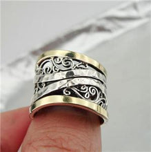 Load image into Gallery viewer, Hadar Designers Handmade 9k Yellow Gold 925 Silver Filigree Ring sz 6,7,8,9, (Ms
