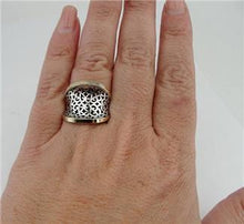 Load image into Gallery viewer, Hadar Designers Filigree Ring 6,6.5,7,8,9 Handmade 9k Yellow Gold 925 Silver(Msy