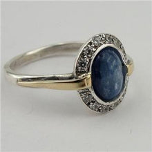 Load image into Gallery viewer, Hadar Designers Handmade 9k Yellow Gold 925 Silver Kyanite Ring 6,7,8,9 (ms)