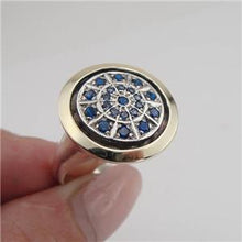 Load image into Gallery viewer, Hadar Designers Handmade 9k Yellow Gold 925 Silver White Zircon Ring 6,7,8,9 (MS