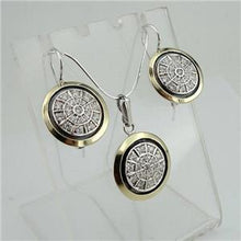 Load image into Gallery viewer, Hadar Designers Handmade 9k Yellow Gold Sterling Silver White Zircon Earrings(MS