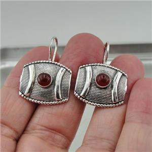 Hadar Designers Gift 925 Sterling Silver Artistic Handmade Carnelian Earrings (H