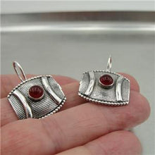 Load image into Gallery viewer, Hadar Designers Gift 925 Sterling Silver Artistic Handmade Carnelian Earrings (H