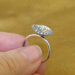 White Zircon Ring 925 Sterling Silver  size 6.5 Handmade Hadar Designers  () LAST