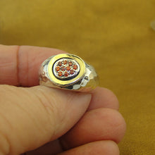 Load image into Gallery viewer, Hadar Designers ring 6,7,8,9 yellow gold 925 silver zircon  handmade (ms)y