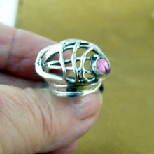 Load image into Gallery viewer, Hadar Designers Pink Tourmaline Ring 7,8,9,10 Handmade 925 Sterling Silver (H)y