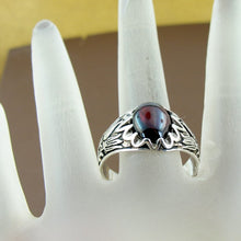 Load image into Gallery viewer, Hadar Designers Red Garnet Ring Size 10.5 Sterling Silver 925 Handmade () Last