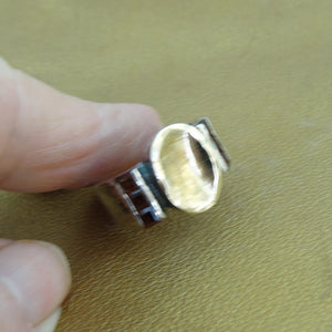 Hadar Designers Red Zircon Ring 9k Yellow Gold 925 Silver sz 7,8,9,10 (MS) 8y
