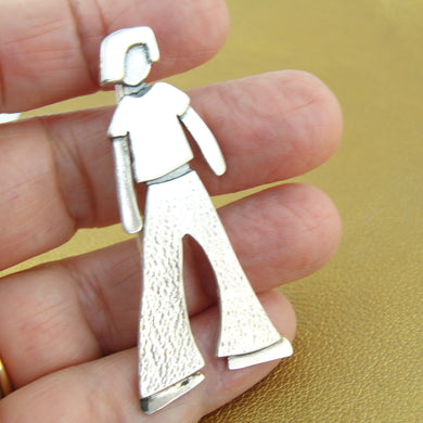 Hadar Designers 925 Sterling Silver Pin Brooch Israel Handmade (H) SALE