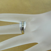 Load image into Gallery viewer, Hadar Designers 9k Yellow Gold 925 Silver White Zircon Ring 6.5,7,8,9Handmade(Ms