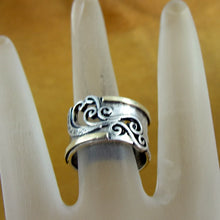 Load image into Gallery viewer, Hadar Designers Filigree Ring 9k Yellow Gold 925 Silver sz 6,7,8,9, Handmade (Ms