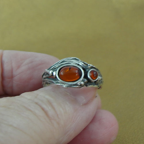 Hadar Designers Carnelian Ring size 9.5 Sterling Silver 925 NEW Handmade (H)Last