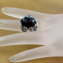 Load image into Gallery viewer, Hadar Designers 925 Sterling Silver Black Onyx Ring size 6.5, 7 Handmade () LAST