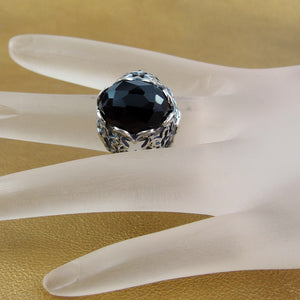 Hadar Designers 925 Sterling Silver Black Onyx Ring size 6.5, 7 Handmade () LAST