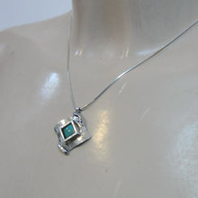 Load image into Gallery viewer, Hadar Designers 925 Sterling Silver Turquoise Pendant Handmade Art (ms 351) y
