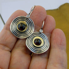 Load image into Gallery viewer, Hadar Designers Red Garnet Earrings 9k Yellow Gold 925 Silver Gift Handmade (Ms)y