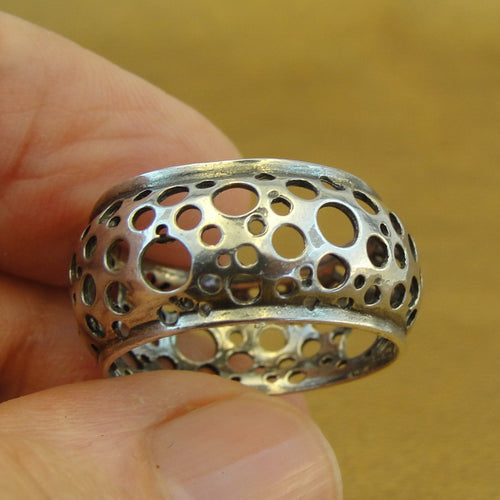 Ring 925 Sterling Silver  size 6.5,7,7.5,8 Handmade Art Hadar Designers  (H) y