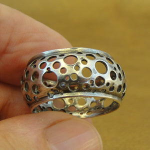 Ring 925 Sterling Silver  size 6.5,7,7.5,8 Handmade Art Hadar Designers  (H) y