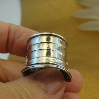 Hadar Designers 925 Sterling Silver Handmade Art Ring size 5.5,6,7,8,9,10 (H) y