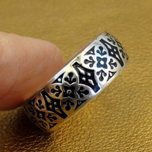Load image into Gallery viewer, Black Enamel Ring 925 Sterling Silver  size 9, 9.5 Handmade Hadar Designers (SN)Y