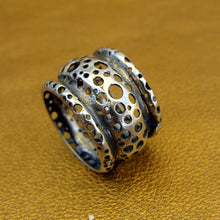 Load image into Gallery viewer, Hadar Designers 925 Sterling Silver Ring size 6,6.5,7 Artistic Handmade (H) y